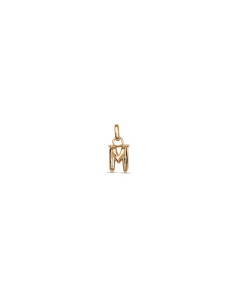 18K gold-plated charm with small letter M